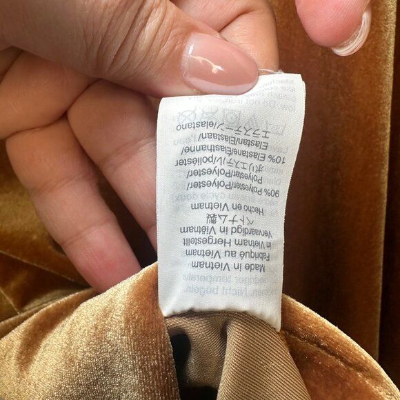 Madewell Velvet Balloon-Sleeve Dress in Burnt Sienna XS - Picture 13 of 14